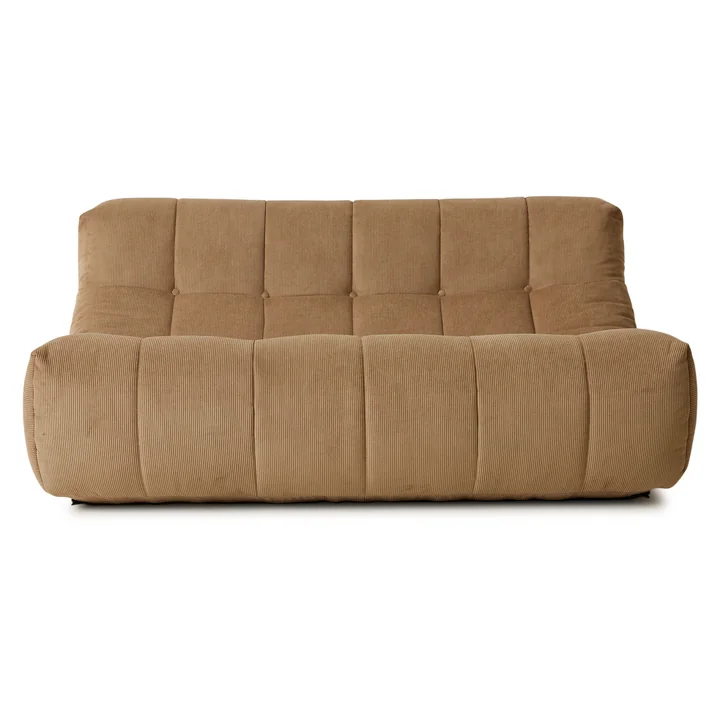 HKliving - Lazy Lounge -bank, 2-zits, bruin corduroy