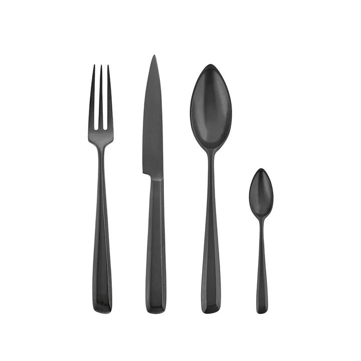 Serax - Ann Demeulemeester bestekset in geschenkverpakking, Black Zoe (24-delig)