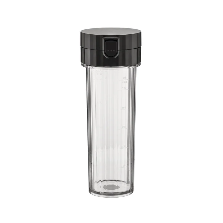 Alessi - Plissé -fles voor Personal Mixer, zwart
