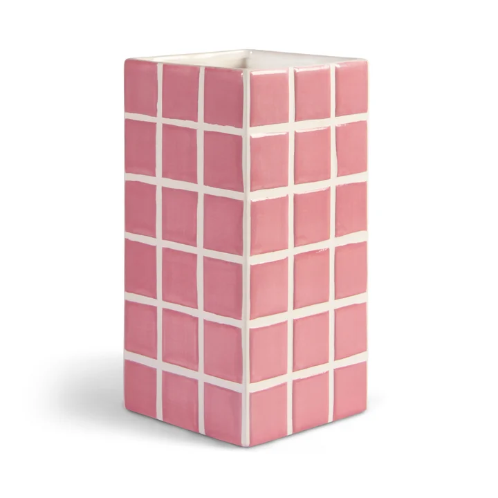 & klevering - Vaas ' Tile ', roze