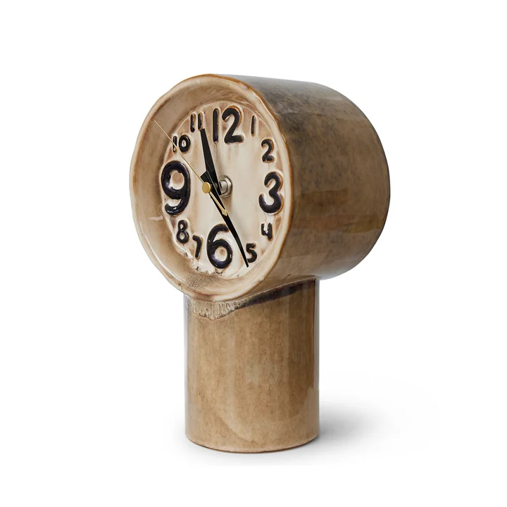 HKliving - Retro keramiekhorloge, crème
