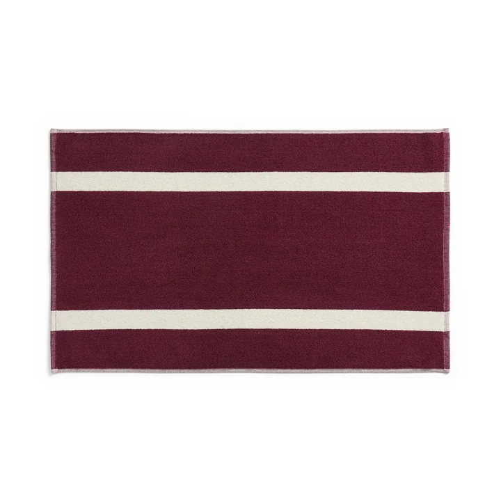 HAY - Stripe badmat 50 x 80 cm, bordeauxrood