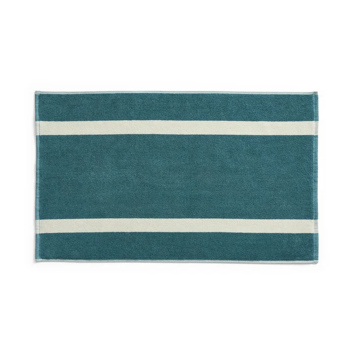 HAY - Stripe badmat 50 x 80 cm, petrolblauw