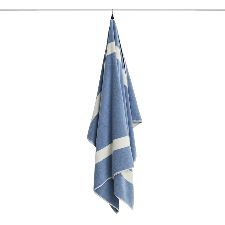 HAY - Stripe badhanddoek 100 x 150 cm, dusty blue