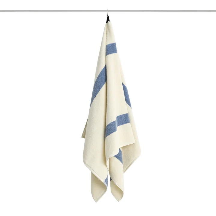 HAY - Stripe badhanddoek 70 x 140 cm, dusty blue