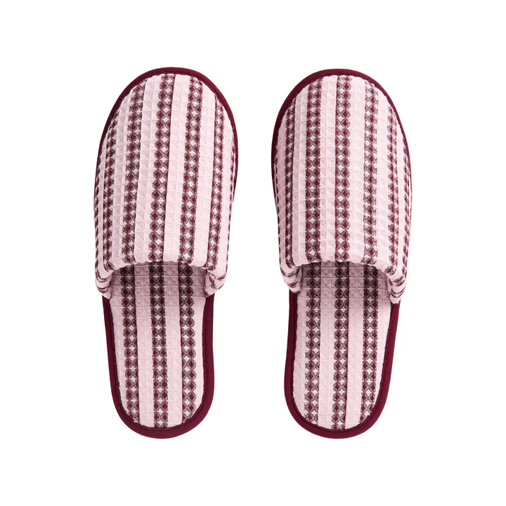HAY - Waffle pantoffels, stripe cool pink