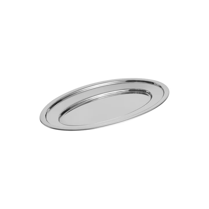 HAY - Essential Steel ovale serveerschaal, medium, roestvrij staal