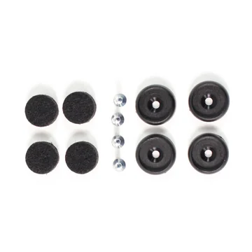 Vitra viltglijders-DSW-DAW-zwart-zwart