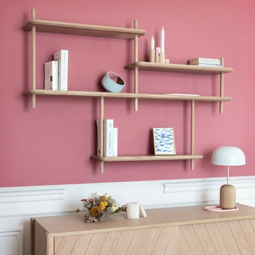 Jeanne wandplank van Hartô in eiken natuur met decoratie 