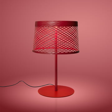 Twiggy Grid XL LED tafellamp van Foscarini in karmijn