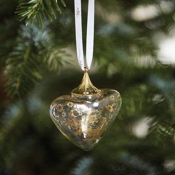 Kersthart H 9 cm van Bjørn Wiinblad in goud