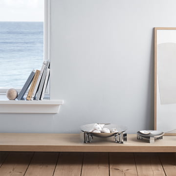 Frequentieschaal van Georg Jensen op het dressoir