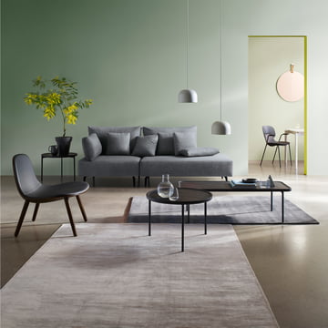 Yoga Sofa, Rope Wall Mirror, Savoye Coffee Table, Combo Chair en Eva Solo Abalone Lounge Chair by Eva Solo