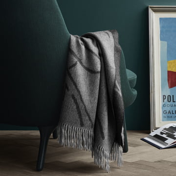 Wildflower deken, lichtgrijs/donkergrijs van Elvang