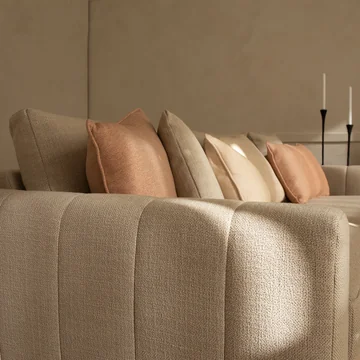 Bente Sofa, Chaise R, 234 x 175 cm, beige (Melina Simply 1244) van Nuuck