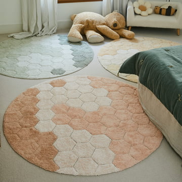 Honeycomb afwasbaar tapijt van Lorena Canals
