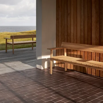 GL101 Timbur Tuinbank, onbehandeld teakhout van Carl Hansen