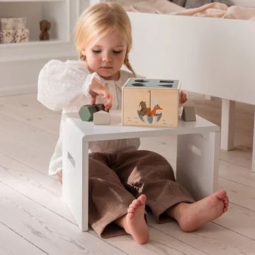 Sebra - Kinderkrukje, H 24 cm, wit