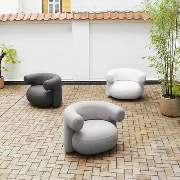 Normann Copenhagen - Burra outdoor loungestoel met draaibare rugleuning, groep