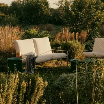 Ferm Living - Desert 2-zitsbank voor buiten, kasjmier / gebroken wit (Pure Bouclé)