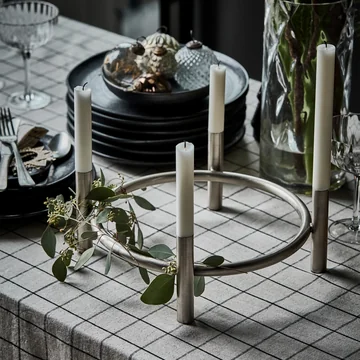 House Doctor - Maxi adventskandelaar, Ø 30 cm, antiek zilver