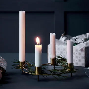 House Doctor - Stage Kandelaar Ø 25 x 5 cm, antiek messing