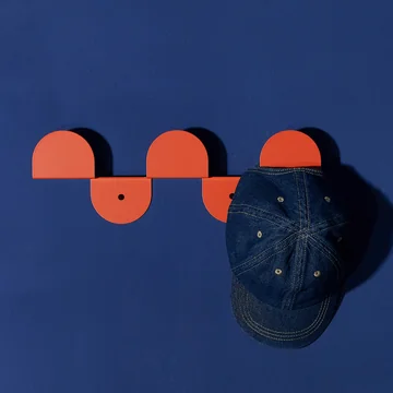 Nobodinoz - Vibes Wandkapstok, 37 cm, gebrand rood