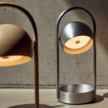 Frandsen - Ball Draagbare LED tafellamp, geborsteld aluminium