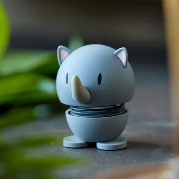 Hoptimist - Zachte neushoorn, klein, grijs