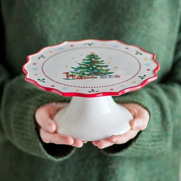 Bloomingville - Naive Taartplateau, Ø 21 x H 9 cm, rood