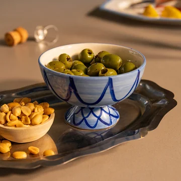 & klevering - Sirène Schaal, Ø 12,5 cm, blauw (set van 2)