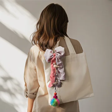 Kay Bojesen - Vogelsleutelhanger, onbehandeld eiken / goud / natuurlijk leer