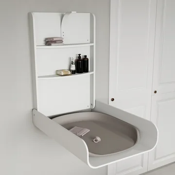 Sebra - Aan de muur gemonteerde luiertafel, wit