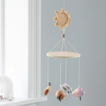 Sebra - Muziek & Spiegel mobiel Woodland, veelkleurig