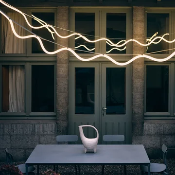 Petite Friture - Spline LED hanglamp, 450 cm, beige / blauw