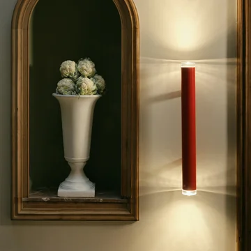 Petite Friture - Pyl LED wandlamp / plafondlamp, Large, 75 cm, rood