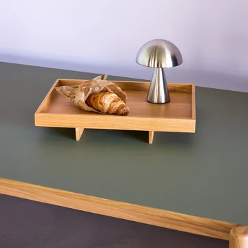 Mush oplaadbare tafellamp, mini, zilver by Hübsch Interior