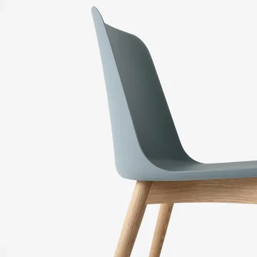 & Tradition - Rely Side Chair HW71, eiken blank gelakt / lichtblauw