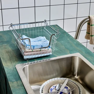 House Doctor - Taw opbergmand, extra groot, chroom