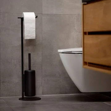 Zone Denmark - Toiletbutler met borstel Rim, 74 cm, zwart