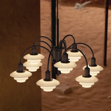 Louis Poulsen - PH 1/1 Kroonluchter Centenary Editie, aged brass / dusty terracotta (9-armig)