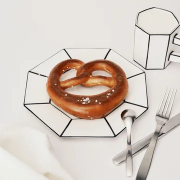 Serax - Carte Blanche Dessertbord, wit / zwart