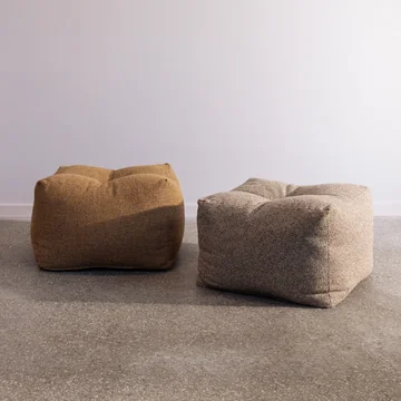Karup - Buddy Kids Pouf, 50 x 50 cm, goudoker (643) en warm zand (641)