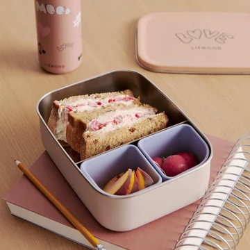 LIEWOOD - Nina Lunchbox, roestvrij staal, Love / pale tuscany