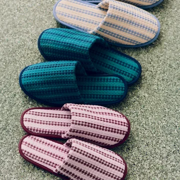 HAY - Waffle pantoffels, gestreept