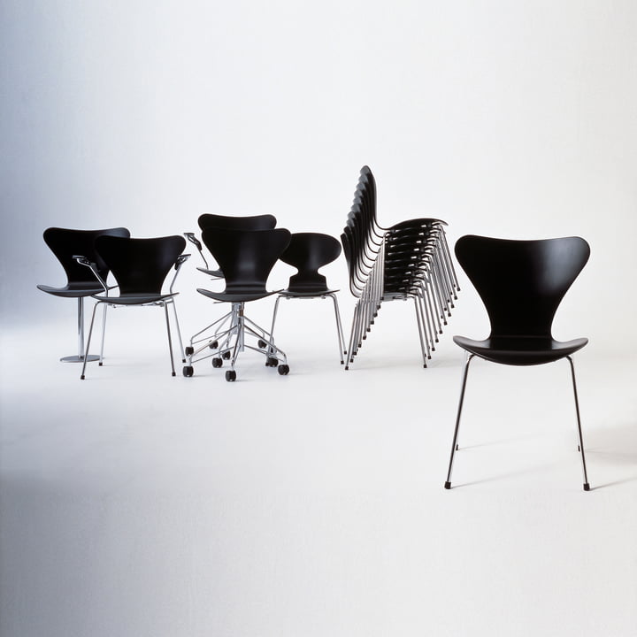 Serie 7 stoel chroom van Fritz Hansen