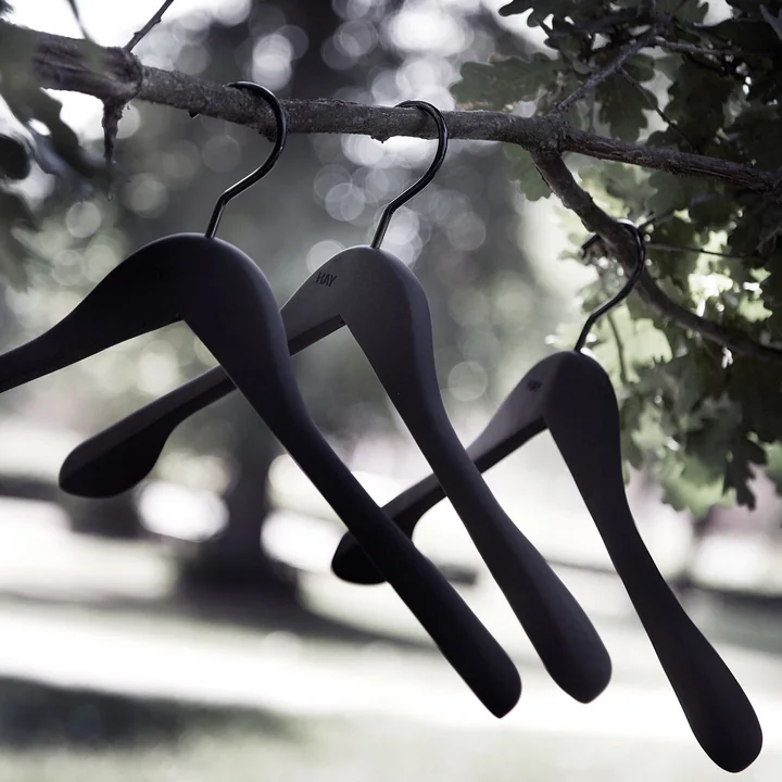 HAY - Soft Coat Kleerhangerset in zwart