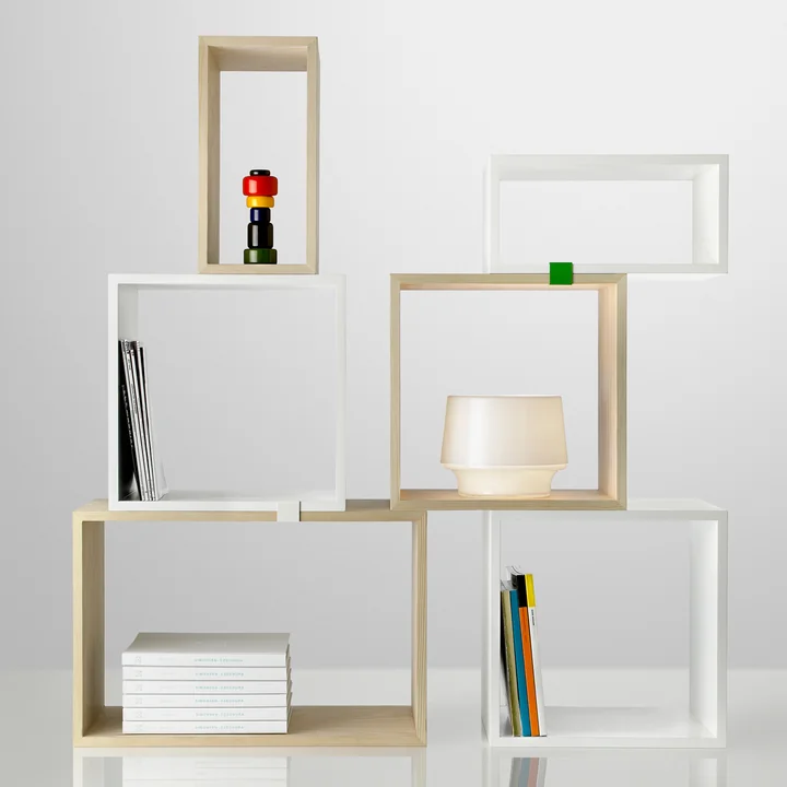 Muuto - Stacked Opbergsysteem in grenen en wit