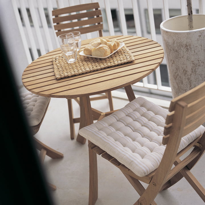 Ruimtebesparende elegantie met Skagerak Vendia Tafel en stoelen