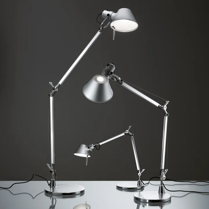 Tolomeo Mini LED tafellamp van Artemide in aluminium uitvoering